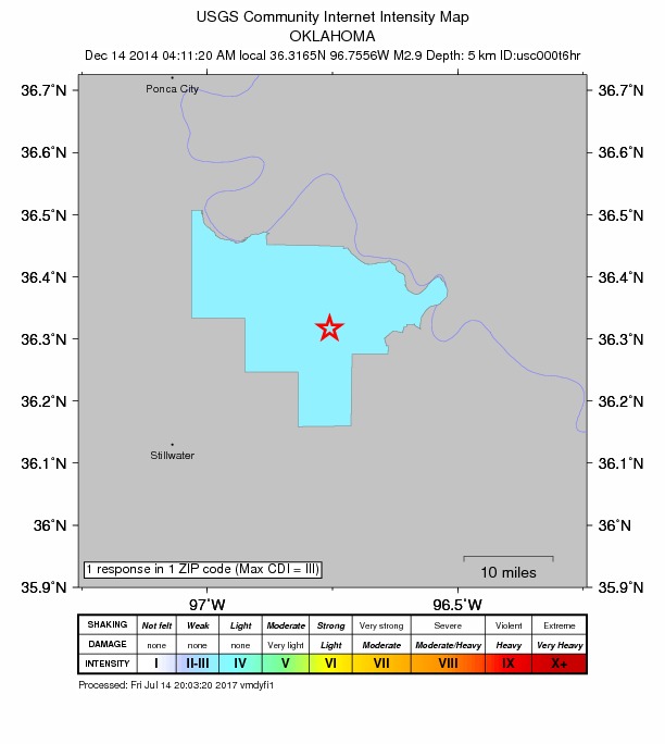 Did You Feel It? map: shaking reported by the public