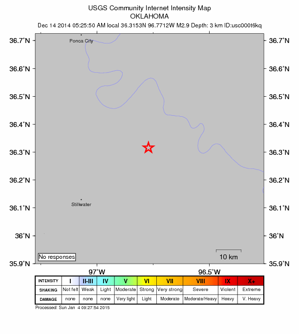 Did You Feel It? map: shaking reported by the public