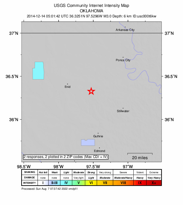 Did You Feel It? map: shaking reported by the public