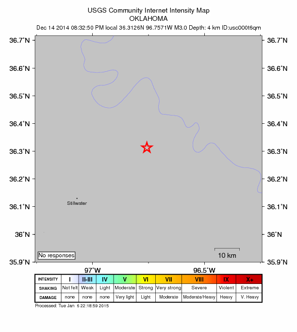 Did You Feel It? map: shaking reported by the public