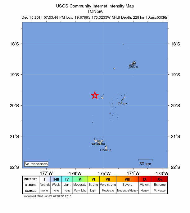 Did You Feel It? map: shaking reported by the public