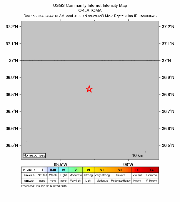 Did You Feel It? map: shaking reported by the public