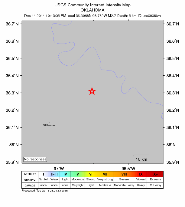 Did You Feel It? map: shaking reported by the public