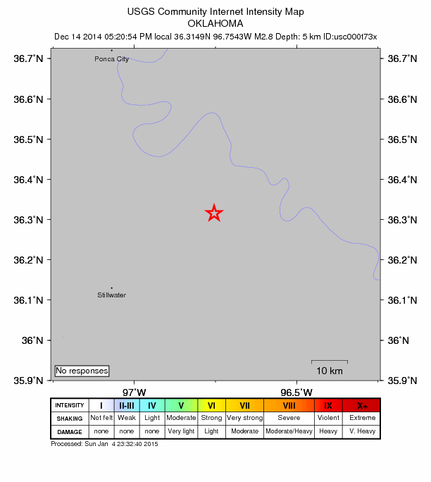Did You Feel It? map: shaking reported by the public