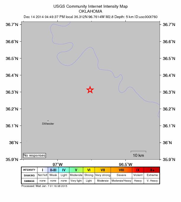 Did You Feel It? map: shaking reported by the public