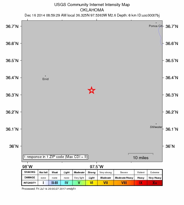 Did You Feel It? map: shaking reported by the public