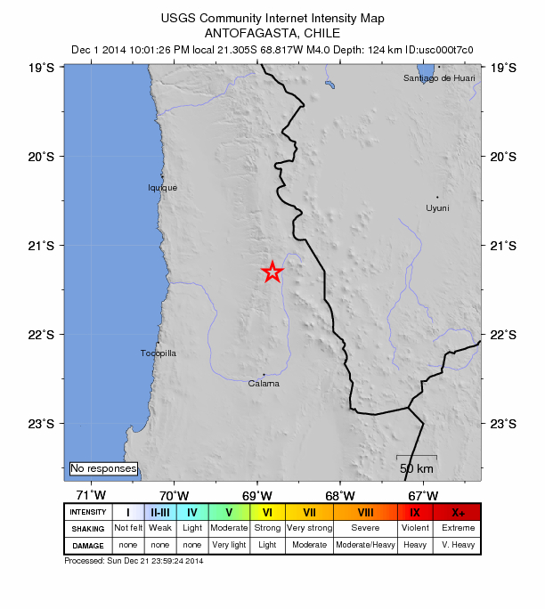 Did You Feel It? map: shaking reported by the public