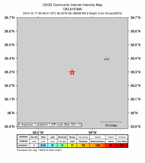 Did You Feel It? map: shaking reported by the public