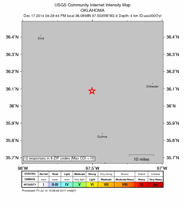 Did You Feel It? map: shaking reported by the public