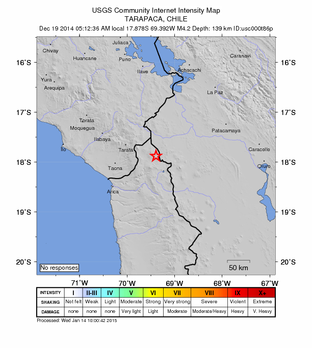 Did You Feel It? map: shaking reported by the public