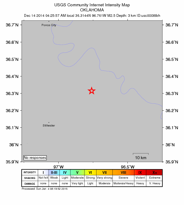 Did You Feel It? map: shaking reported by the public