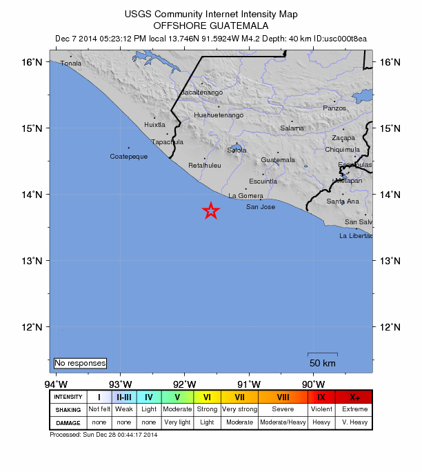 Did You Feel It? map: shaking reported by the public