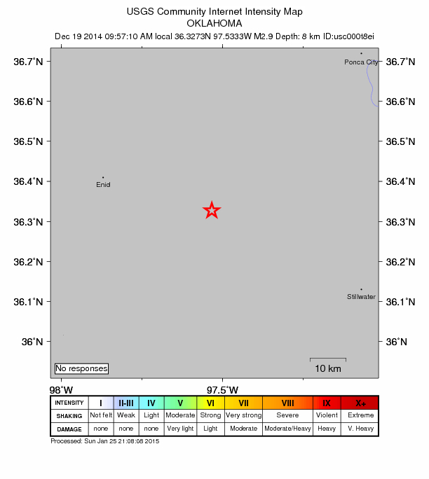Did You Feel It? map: shaking reported by the public
