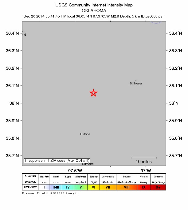 Did You Feel It? map: shaking reported by the public