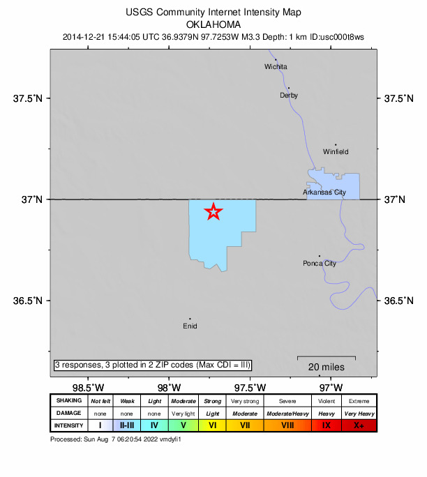Did You Feel It? map: shaking reported by the public