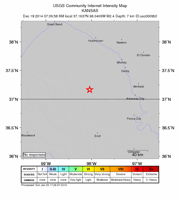 Did You Feel It? map: shaking reported by the public