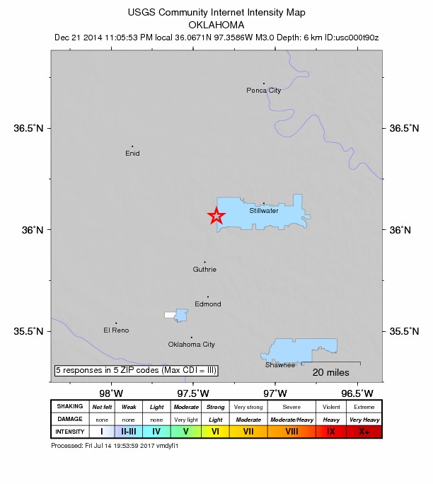Did You Feel It? map: shaking reported by the public