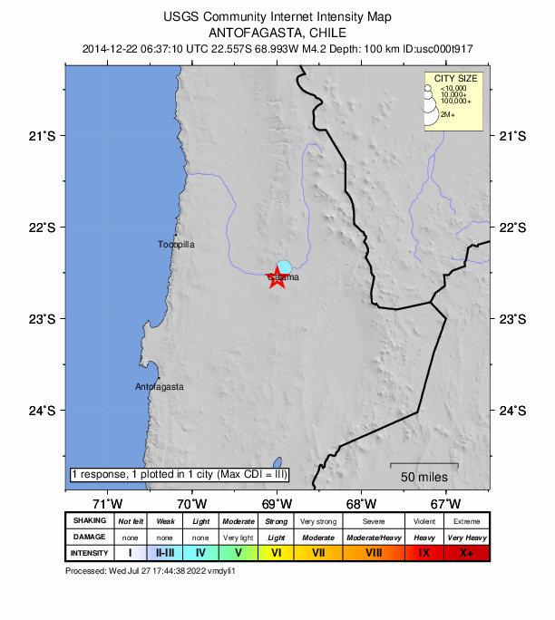 Did You Feel It? map: shaking reported by the public