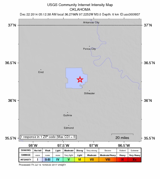 Did You Feel It? map: shaking reported by the public
