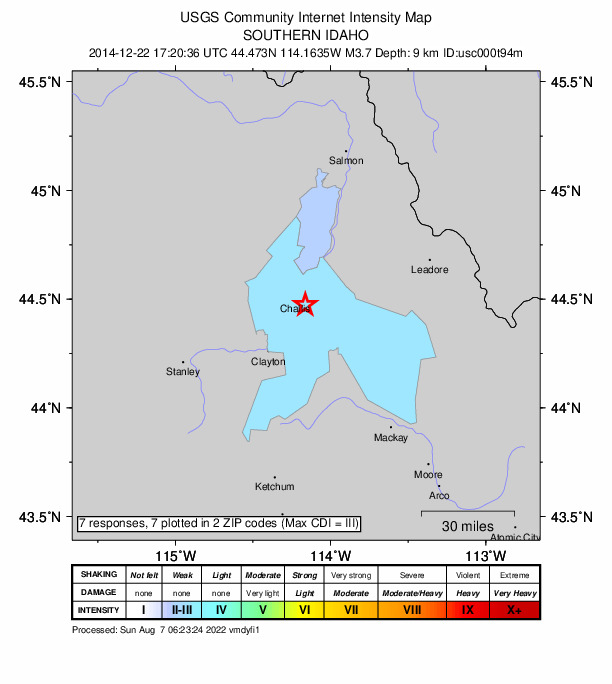 Did You Feel It? map: shaking reported by the public