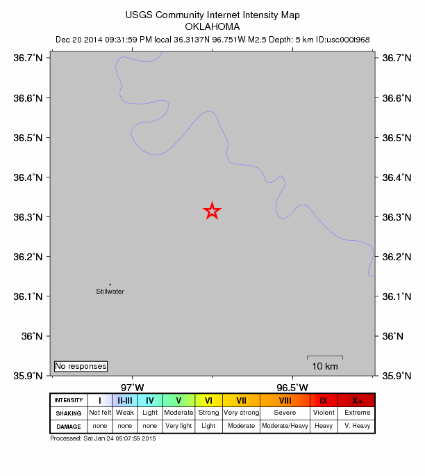 Did You Feel It? map: shaking reported by the public