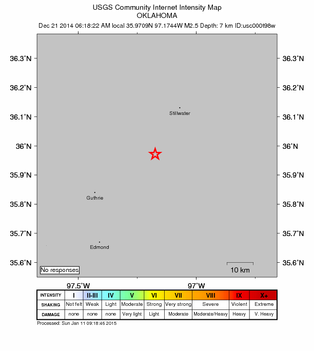 Did You Feel It? map: shaking reported by the public