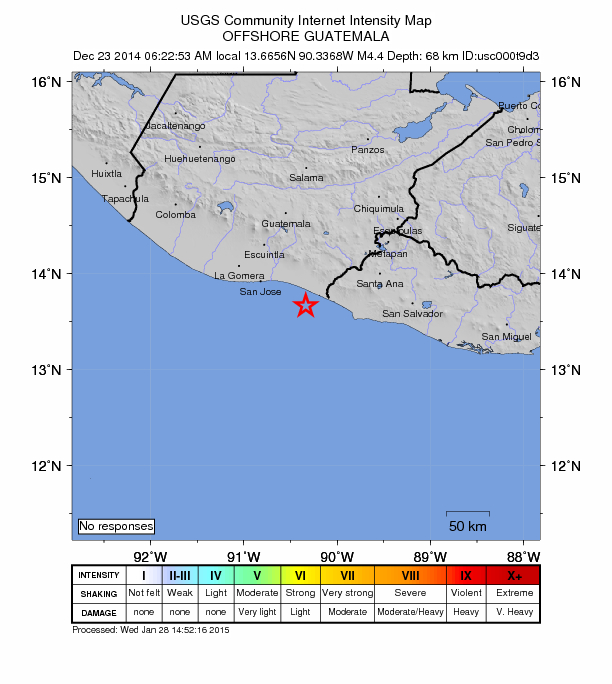 Did You Feel It? map: shaking reported by the public