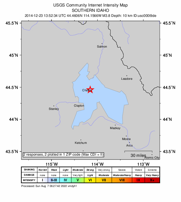 Did You Feel It? map: shaking reported by the public
