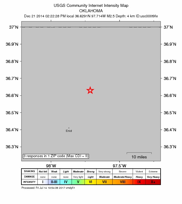 Did You Feel It? map: shaking reported by the public