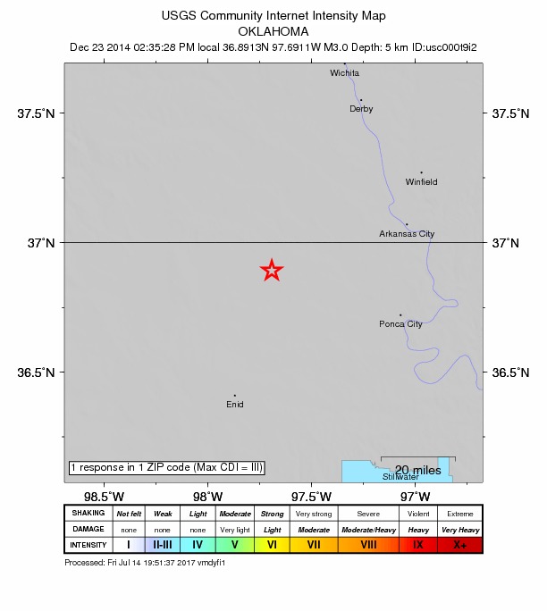 Did You Feel It? map: shaking reported by the public