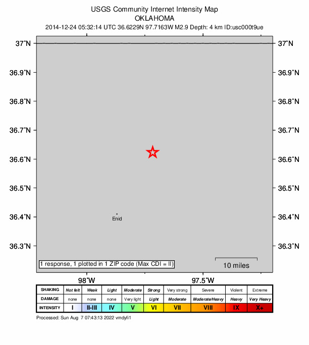 Did You Feel It? map: shaking reported by the public