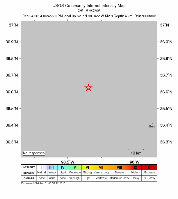 Did You Feel It? map: shaking reported by the public