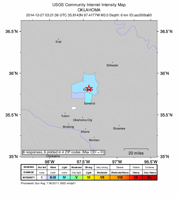 Did You Feel It? map: shaking reported by the public