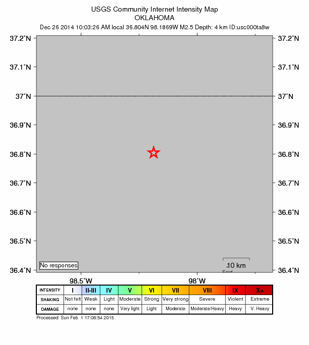 Did You Feel It? map: shaking reported by the public
