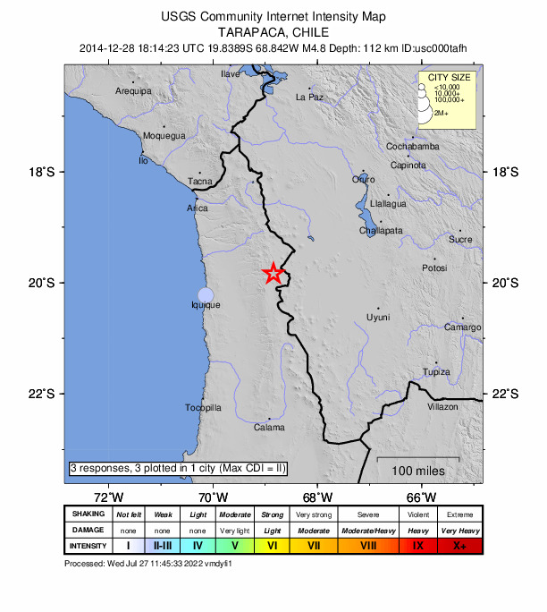 Did You Feel It? map: shaking reported by the public