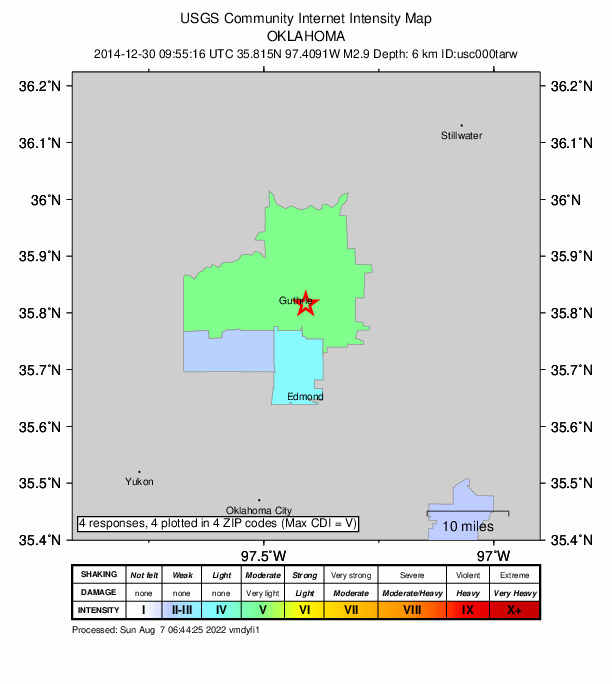 Did You Feel It? map: shaking reported by the public