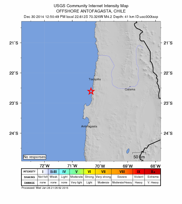 Did You Feel It? map: shaking reported by the public