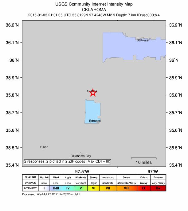 Did You Feel It? map: shaking reported by the public