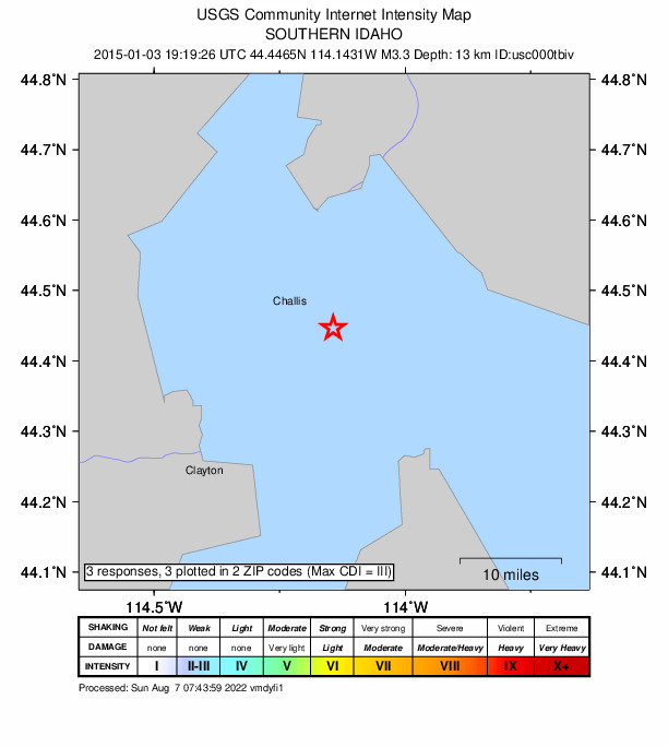 Did You Feel It? map: shaking reported by the public