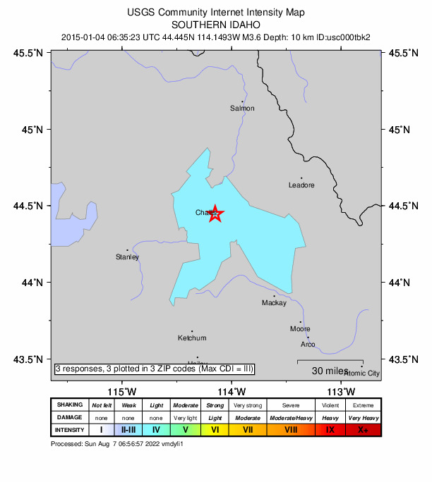 Did You Feel It? map: shaking reported by the public