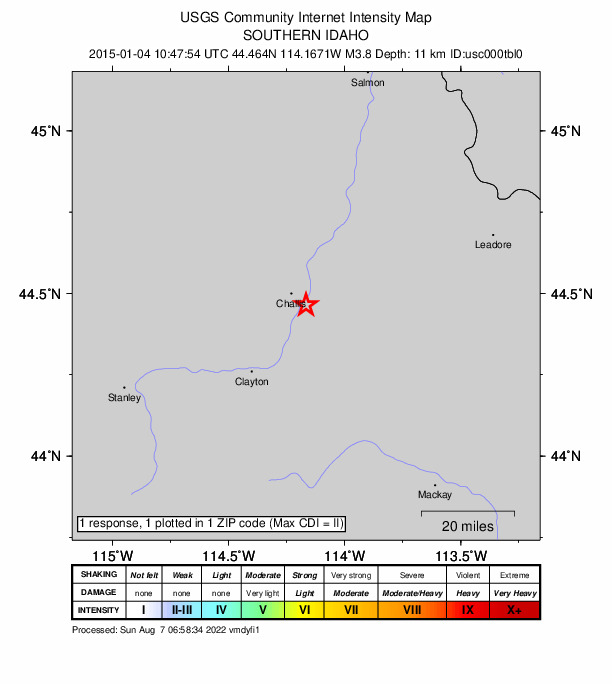 Did You Feel It? map: shaking reported by the public