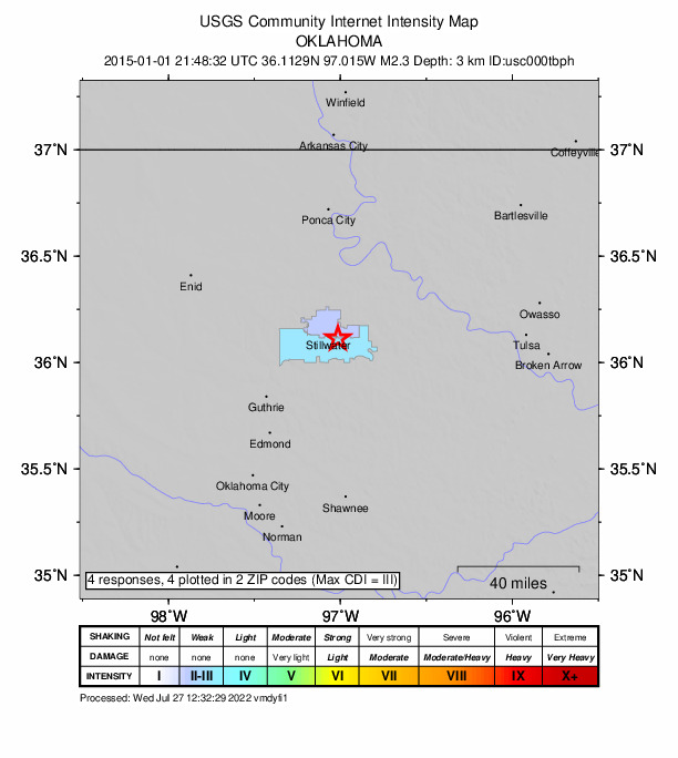 Did You Feel It? map: shaking reported by the public