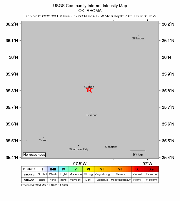 Did You Feel It? map: shaking reported by the public