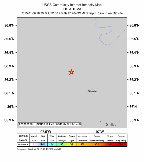 Did You Feel It? map: shaking reported by the public