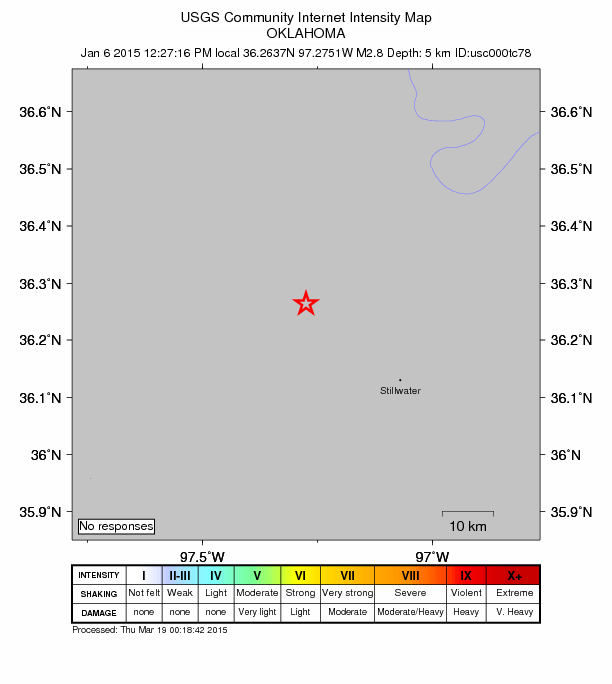 Did You Feel It? map: shaking reported by the public