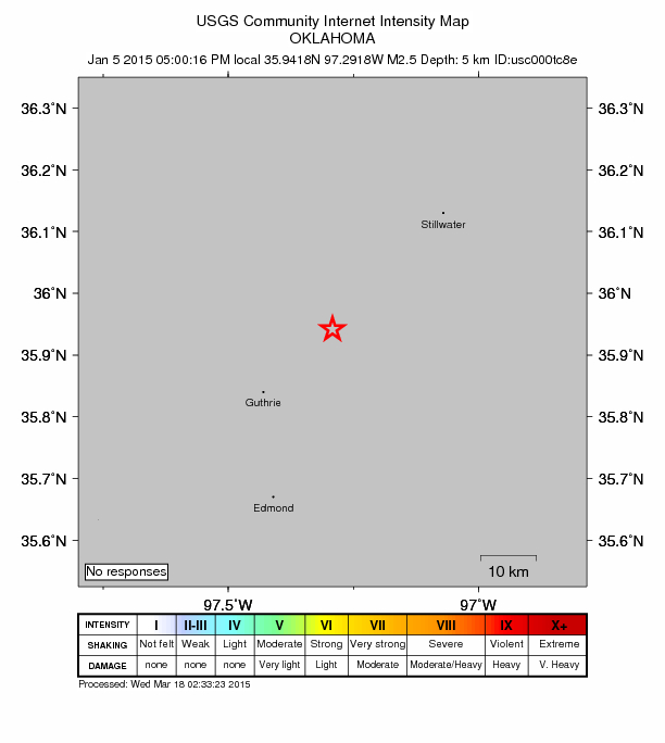 Did You Feel It? map: shaking reported by the public