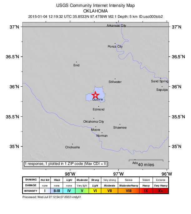 Did You Feel It? map: shaking reported by the public