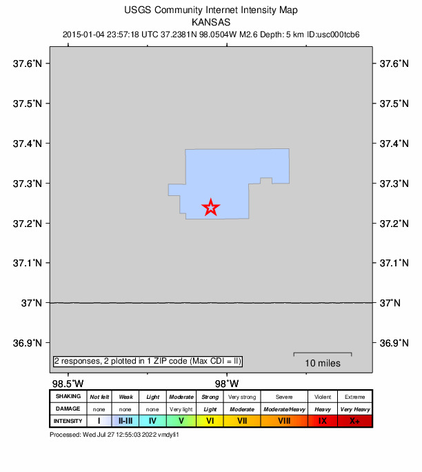 Did You Feel It? map: shaking reported by the public