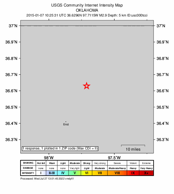 Did You Feel It? map: shaking reported by the public