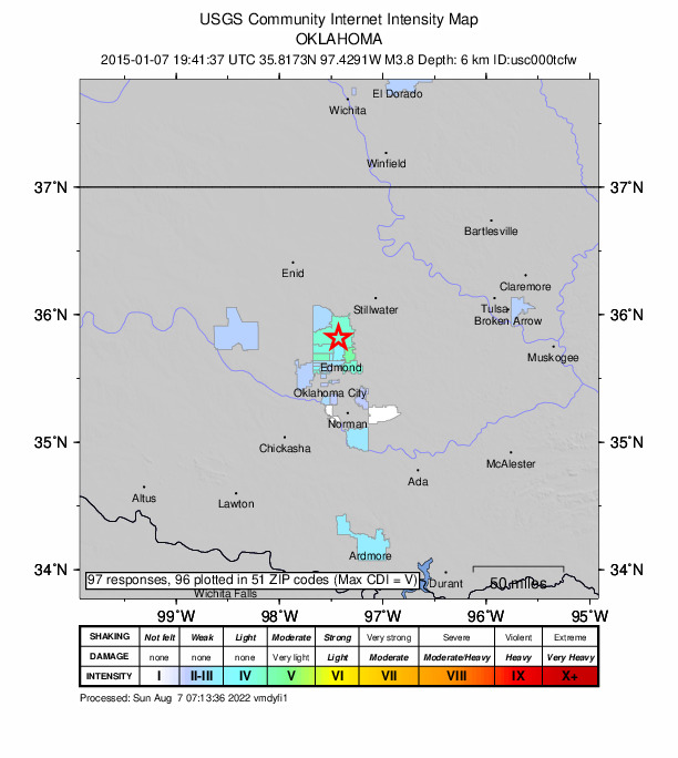 Did You Feel It? map: shaking reported by the public